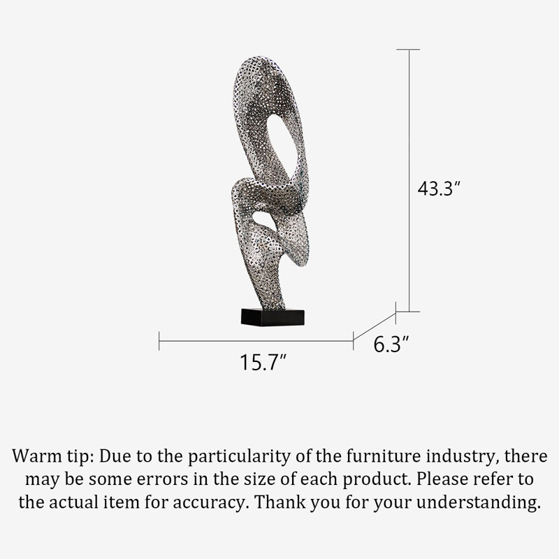 Sculpture moderne en acier inoxydable