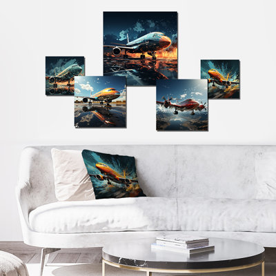 Aircraft S Last Checks Runway - Plane Wall Art Set Of 6