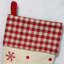 Chaussette de Noël 17 "rouge et beige