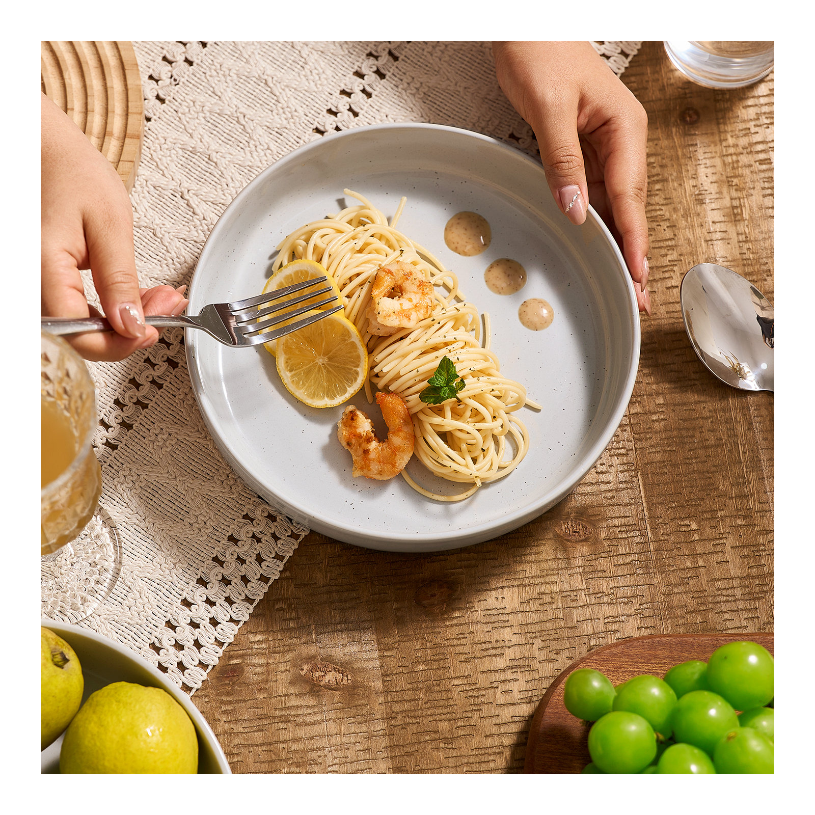 33oz Stoneware Pasta Bowl, Multicolor