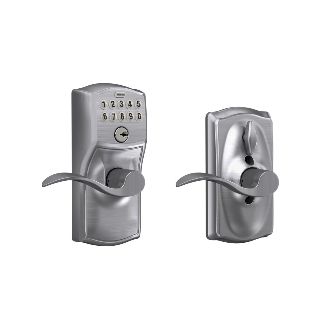 Accent Keypad Lever with Camelot Trim Schlage 
