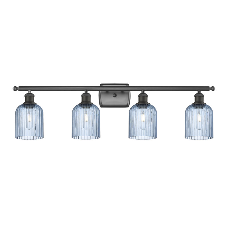 Fiennes 4 - Light Dimmable Vanity Light, Oil Rubbed Bronze, Blue