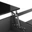Table basse, noir ultrabrillant, table d'appoint, table basse avec verre et effet DEL, avec plateau en verre et compartiment de rangement-1738169812
