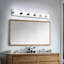 SOLFART 6 Lights Chrome Bathroom Light Fixtures Modern LED Bathroom Light Vanity Lights Over Mirror
