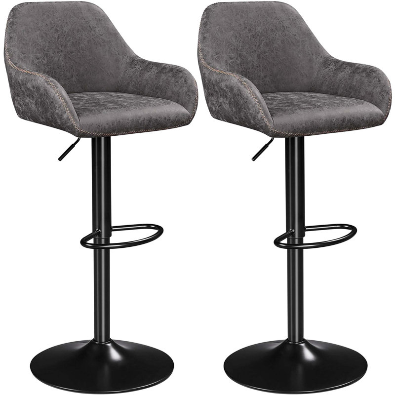 Bigvai Adjustable Height Bar Stool, Grey