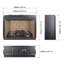Foyer encastrable à quartz 23 pouces - version bûche avec attrait brique. Capacité de chaleur de 1500W. 5000 / heure Flamme réaliste. 4 réglages de luminosité réglables. / Ul. Doubles protocoles. Énergie