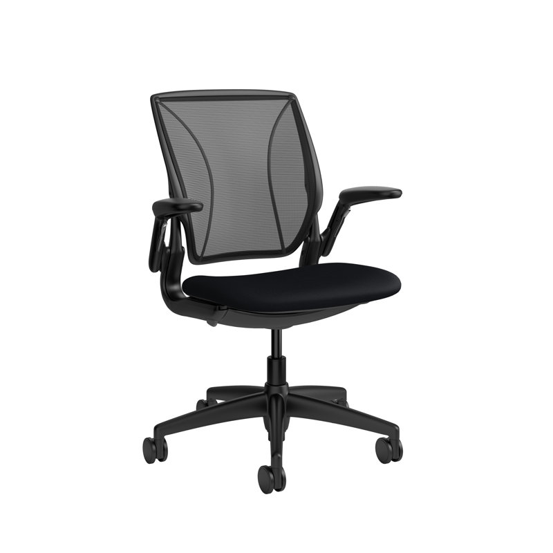 Diffrient World Task Chair, Black Monofilament Stripe, Black Corde 4