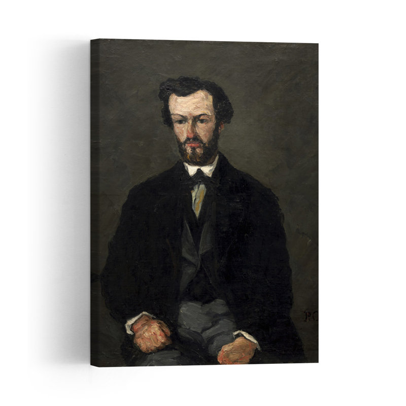 Antony Valabrègue, 1866, Portrait impressionniste abstrait contemporain, estampe murale, H 48 po x l 32 po