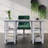 Lizbella Glass Top Writing Desk