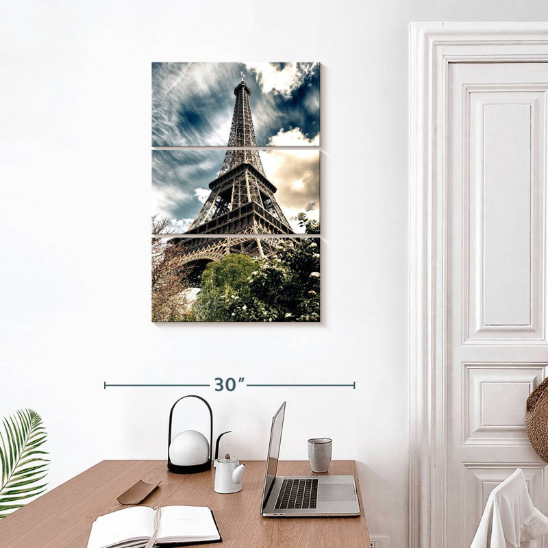 Tour Eiffel Nicci par le bas, H 32 po x l 20 po