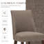 Chaise de salle à manger Parsons rembourrée à dossier haut, hauteur d'assise de 48 cm, assise en tissu avec coussin épais, pieds en bois massif, montage facile-1003826473