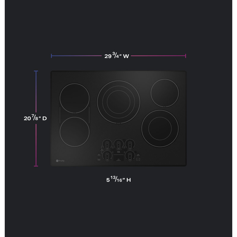 29.75" Electric Cooktop with 5 Elements, Black