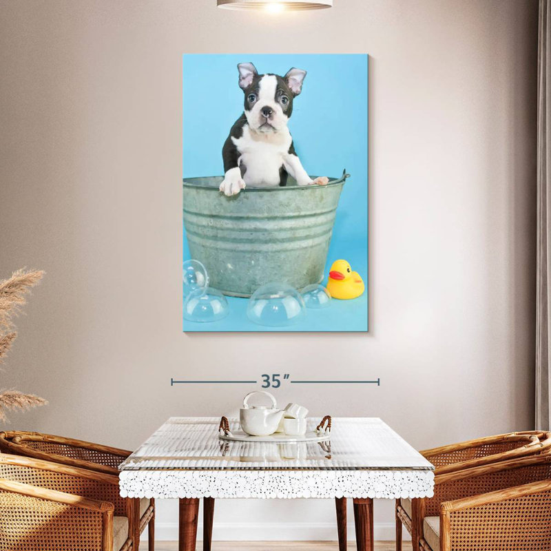 Brampt Bathing Terrier Dog, 48" H x 32" W