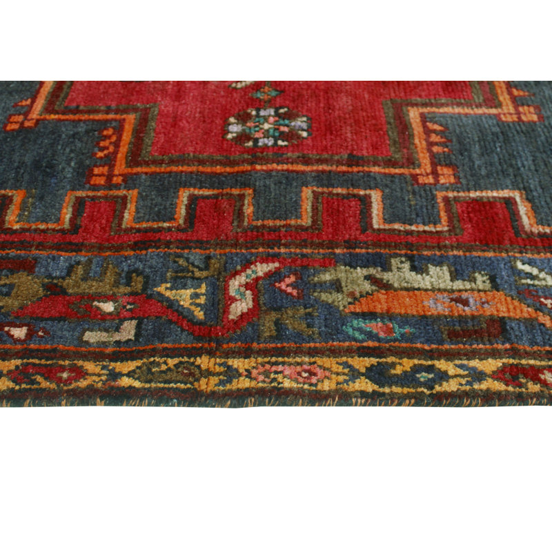 Khusbu Distressed Grover Red Runner
