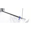 Panneau de douche fixe semi-encadré noir mat de 91,4 cm (36 po) de largeur x 188 cm (74 po) de hauteur, en verre trempé de sécurité facile à nettoyer.-131495210