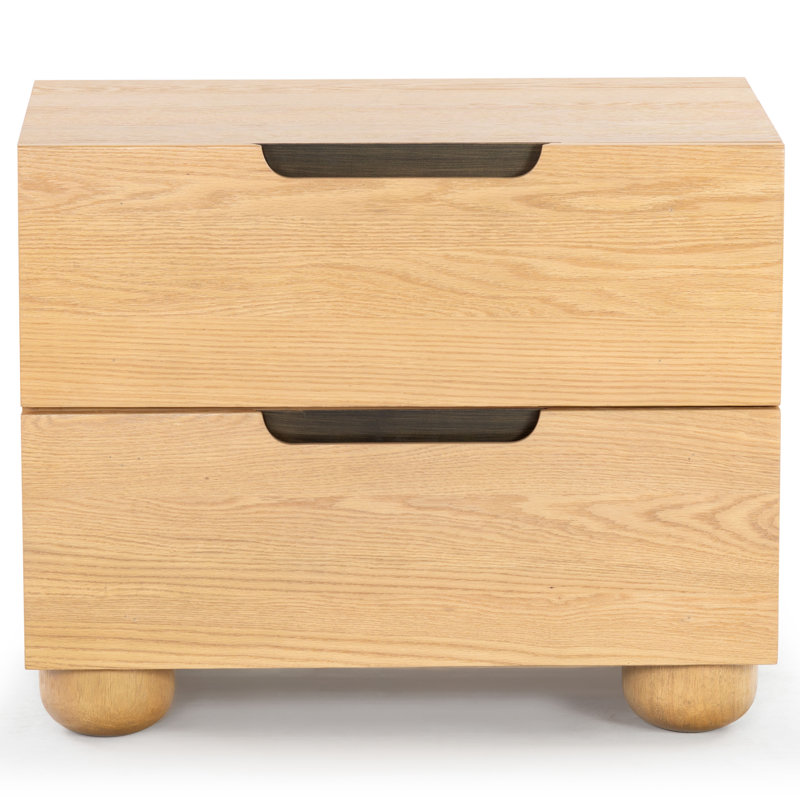 Table de chevet 2 tiroirs Estelle Beethoven, Naturel