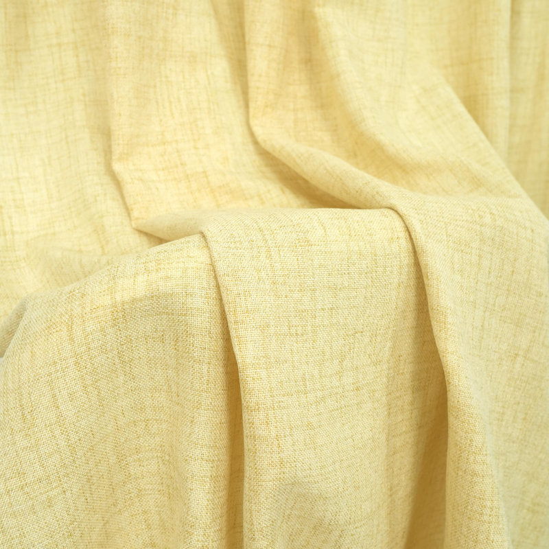 Paire de rideaux semi-transparents avec passe-tringle Janie, L 52 po x L 96 po, Jaune