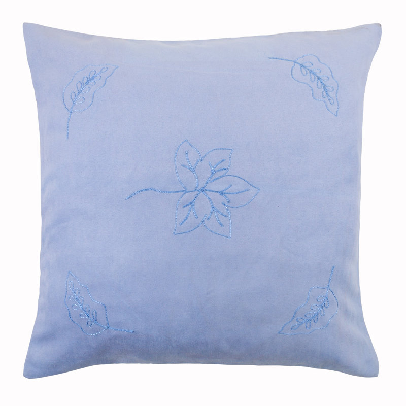 Floral Square Throw Pillow Cover, Blue