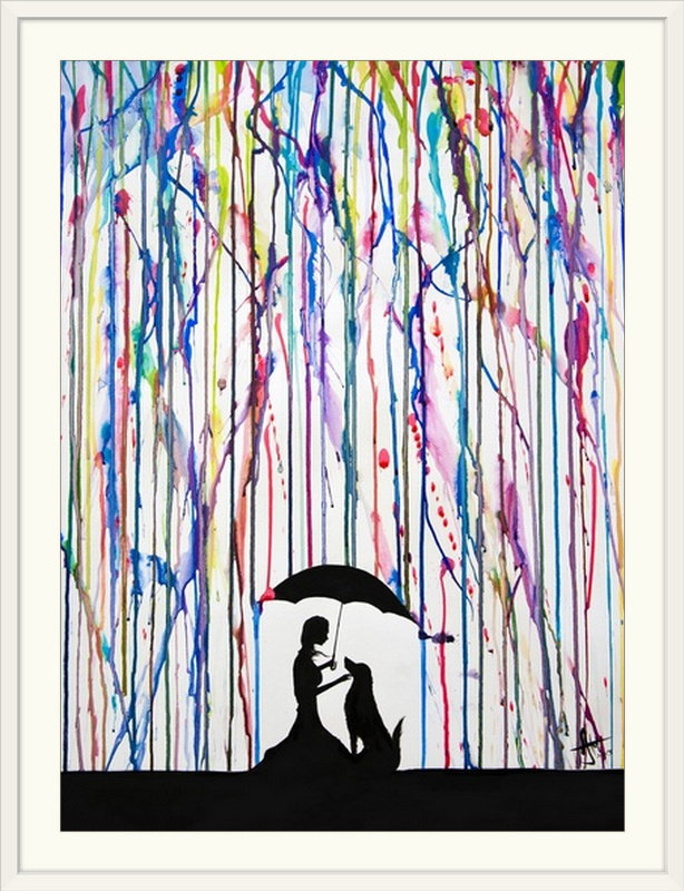 Sempre par Marc Allante - impression d'art graphique, Cadre blanc, H 32 po x l 26 po x P 1 po