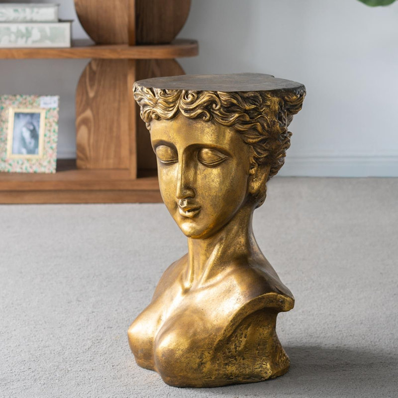 Table de bout Gold, 20'' H X 14'' W X 13.5'' D