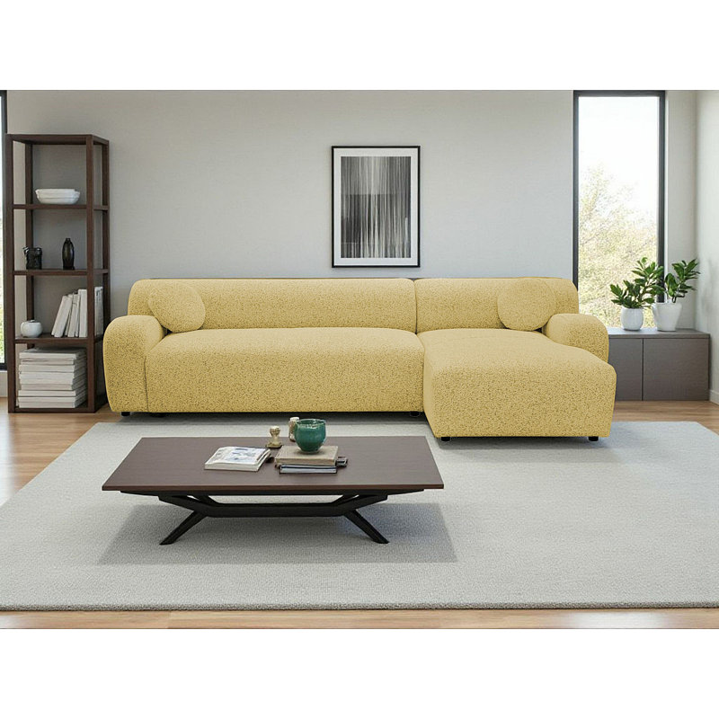 4 Seater Corner Sofa, Right Hand Facing, Yellow