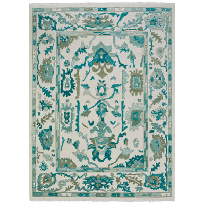 Tapis vert / ivoire Karina