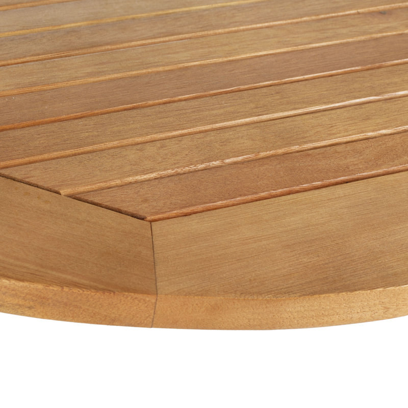 Table de balcon pliante en bois Jaileen, Naturel