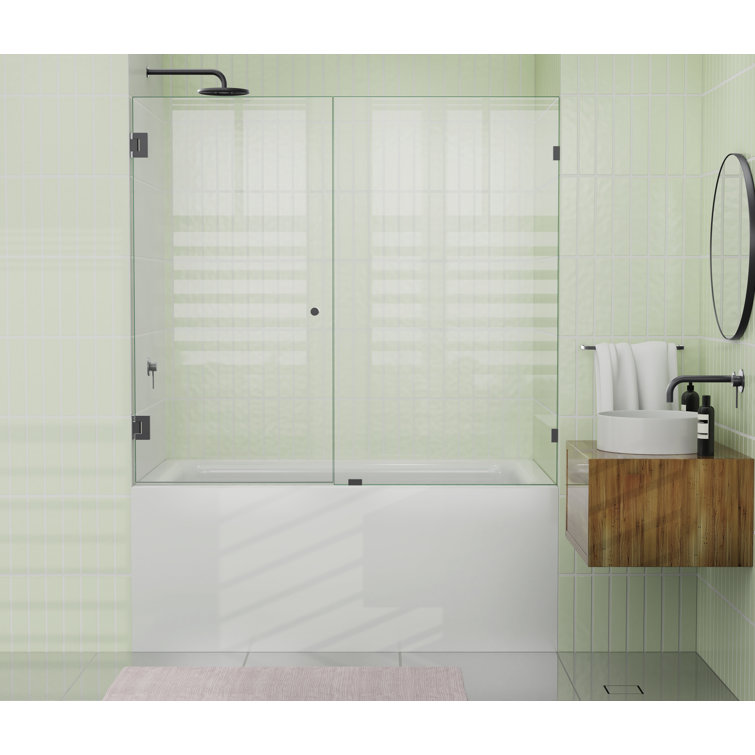 Glass Warehouse 58" W x 58.25" H Frameless Tub Door