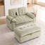 Fauteuil de loisir, fauteuil inclinable double, dossier réglable manuellement, accoudoirs rembourrés, port de charge USB latéral et support pour téléphone, livré avec un repose-pieds de rangement assorti-1956439415