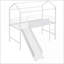 Lit mezzanine simple en métal avec glissade et amp; Tableaux d'écriture blancs pour petits espaces-1950720767