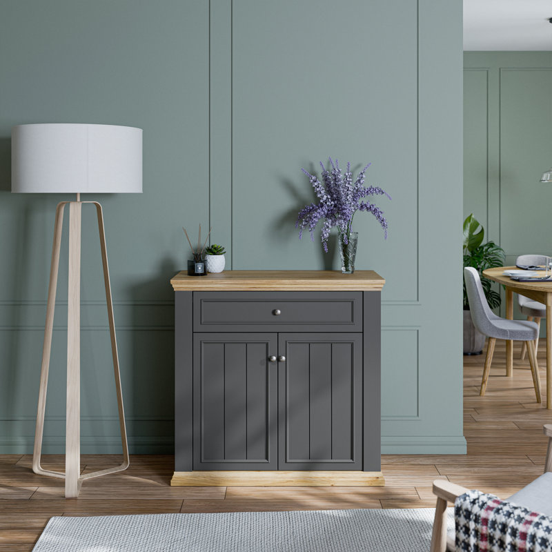 Pontypool 98.9cm Sideboard, Grey/Oak