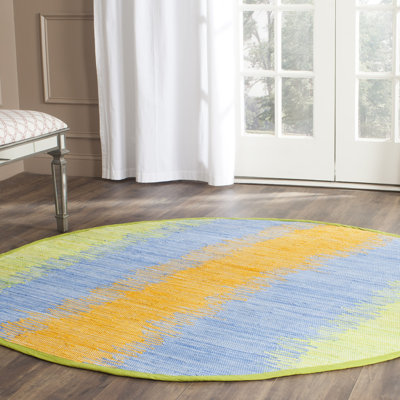 Tapis rayé en coton tissé à la main Paynter