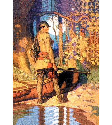 « hawkeye » par newell convers wyeth, reproduction d’art non encadrée