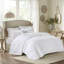 4 pièces de courtepointe blanche à volants, mélange de coton avec coussin brodé à volants, 90% décoratif-125560810