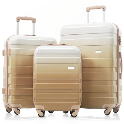 Luggage Sets New Model ABS Hardshell 3Pcs Clearance Luggage Hardside Lightweight Durable Suitcase Sets Spinner Wheels Suitcase With TSA Lock 20''24''28''