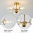 Tranecia Glass Semi Flush Mount