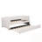 Twin Size Upholstered Daybed with Ergonomic Design Backrest and Trundle