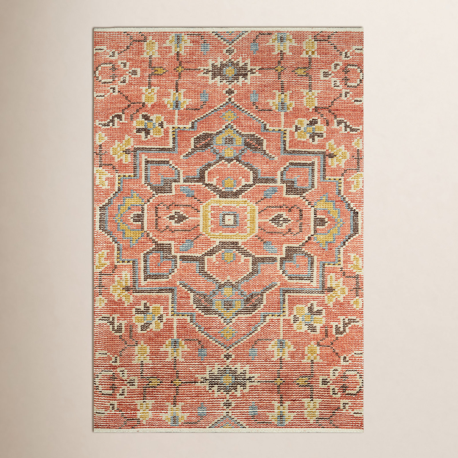 Reese Handmade Wool Red Rug, Rectangle 8' x 10'