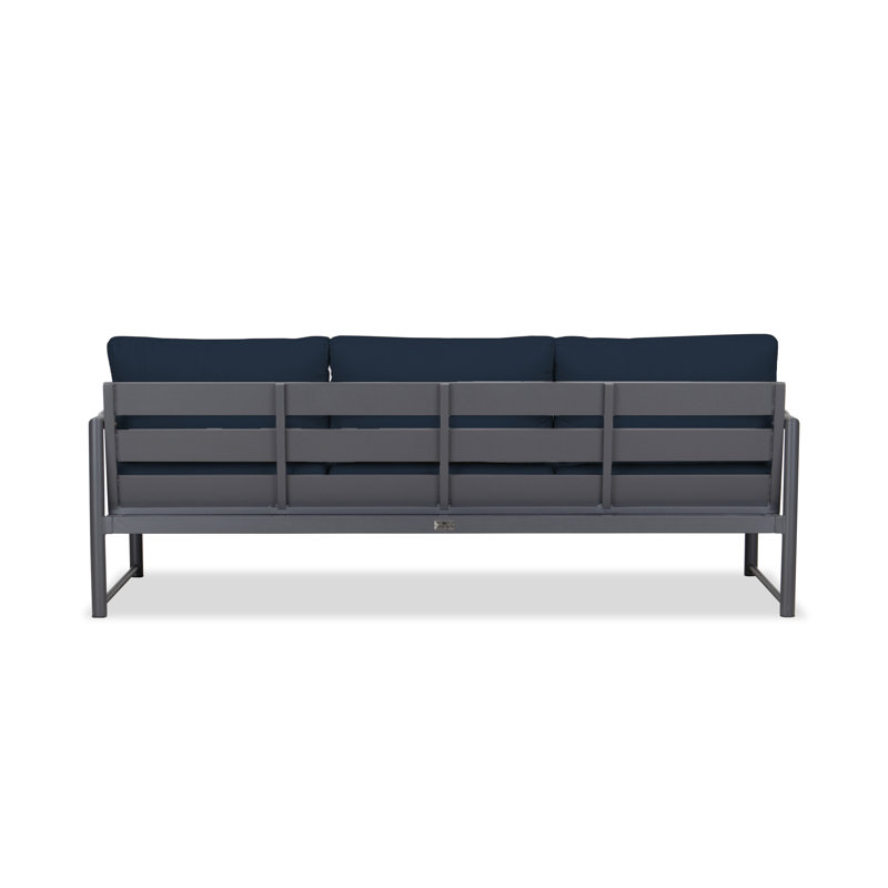 Alto Outdoor 3 - Seat Patio Sofa, Spectrum Indigo Sunbrella®, Slate Gray