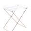 Table-plateau Cercie, finition acrylique transparente et cuivre