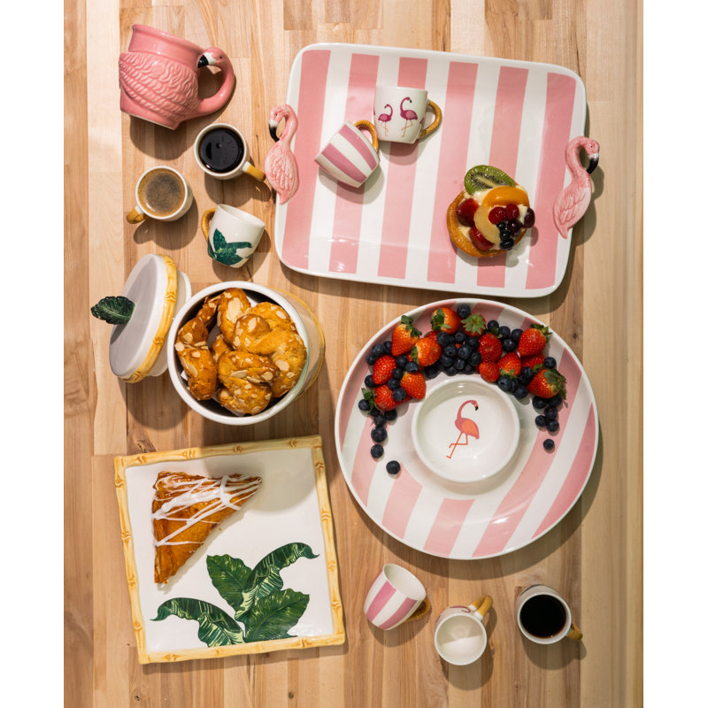 Ensemble de 4 tasses à espresso Jill Zarin Flamingo