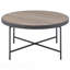 Table basse en chêne gris patiné avec structure noire