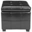Repose-pieds carré avec rangement en similicuir de 18,3 po Graysie-9732036