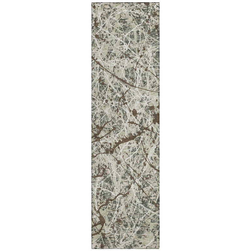 Machine Washable Indoor/Outdoor Jozwiak ACN2389 Abstract Rug, Runner 2'3" x 7'6"