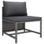 Canapé modulaire d'extérieur Tim, canapé modulaire, rotin gris