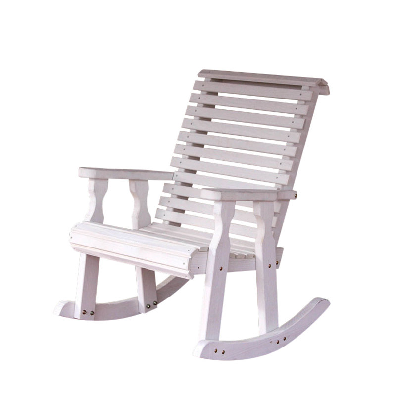 Chaise berçante Amish Casual 600 lb, Blanc semi-uni