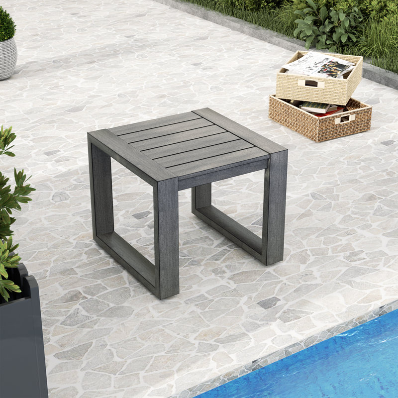 Adden Hand-Painted Aluminum Outdoor Coffee Table