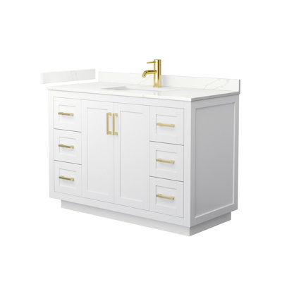 Miranda 48" Freestanding Single Bathroom Vanity with Quartz Top