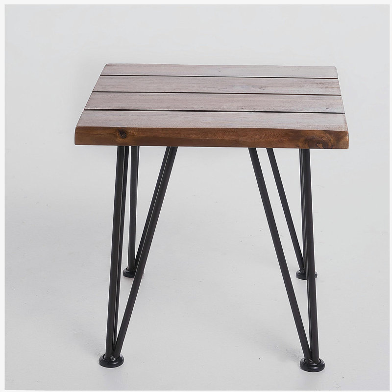 Table d'appoint en bois et métal Zion