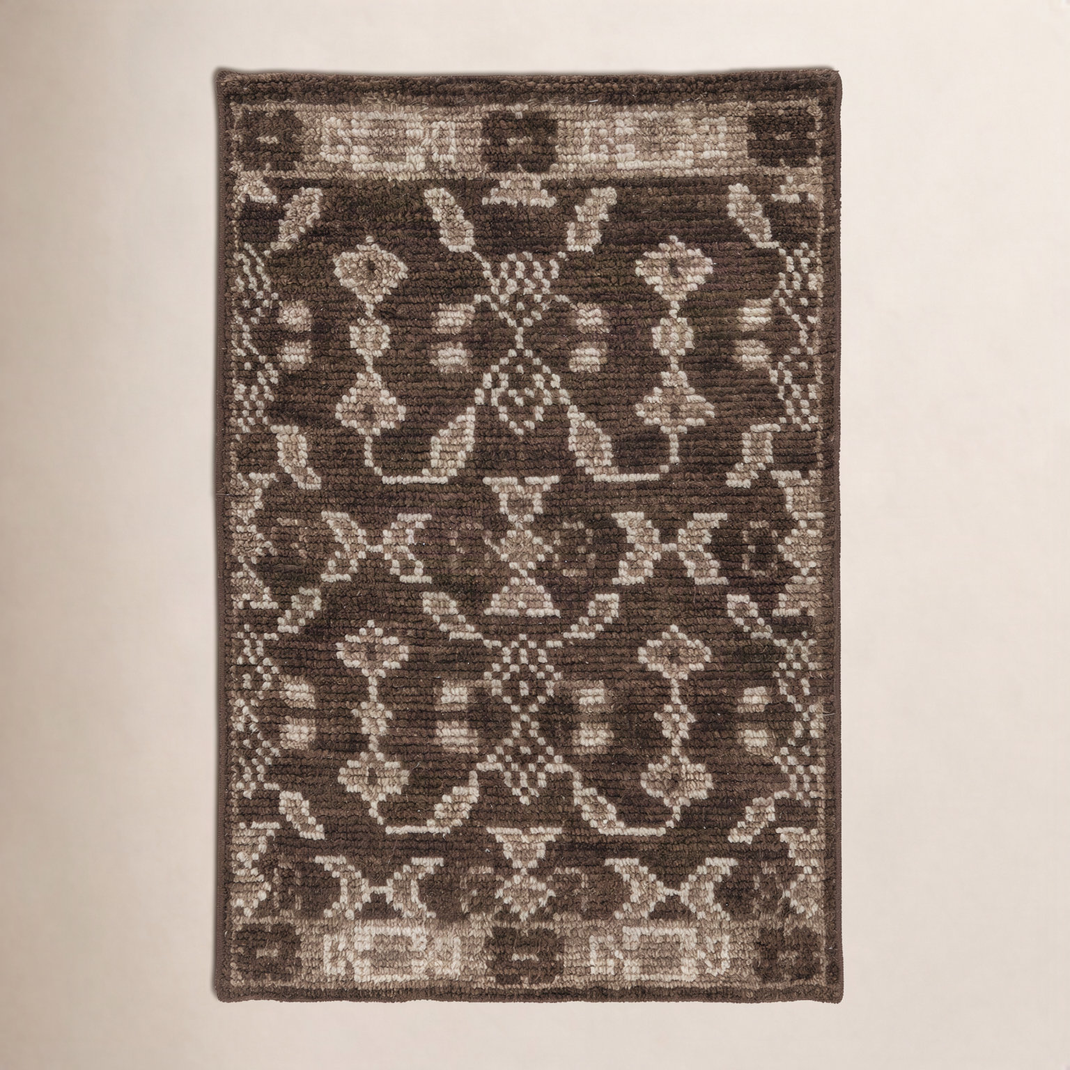 Vanna Hand-Knotted Oriental Wool Rug, Brown, 6'x9'